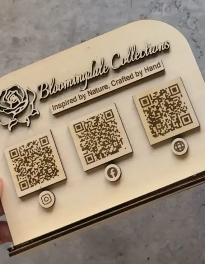 Branding Social Media QR Code Display Stand