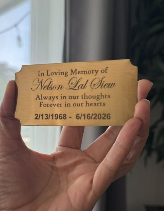 loving memory metal tag